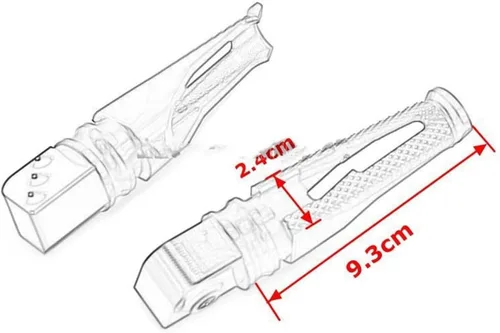 Vista 4 de Footrest Footpegs Motorcycle CNC Aluminum Passenger Footrests Rear Foot Pegs Pedal for Y&AMAHA FZ1 FZ6 FZ6R XJ6 XJR1300 XSR700 XSR900 for XSR 700