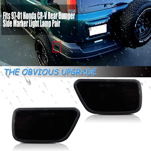 Vista 2 de 2 luces de marcador lateral para parachoques trasero, carcasa de lente ahumada, para Honda CR-V 1997-2001