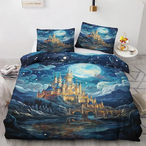 Vista 27 de Funda de edredón abstracta tamaño individual Juego de ropa de cama de arte colorido 2 piezas Funda de edredón con patrón de microfibra suave