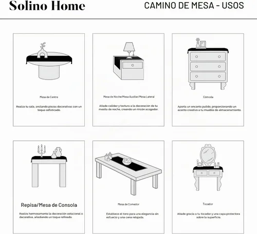Vista 7 de Solino Home - Camino de mesa de lino con punto vainica, manteles individuales y servilletas 01: Blanco