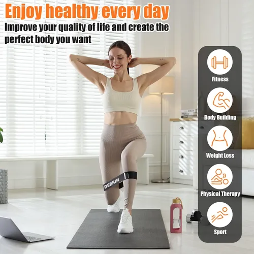 Vista 4 de DEEKIN 20 Pcs Resistance Bands Bulk Loop Resistance Exercise Bands for Working Out Stretch Yoga Starter Set Elastic Exercise Fitness Band Equipment