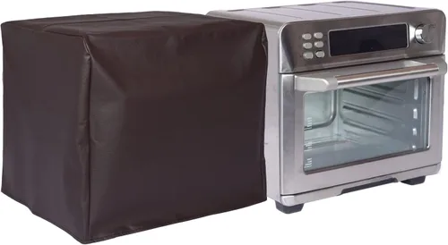 Vista 2 de Perfect Dust Cover, Funda acolchada marrón compatible con freidora de aire Cuisinart horno tostador de convección modelo TOA-65, antiestática, doble