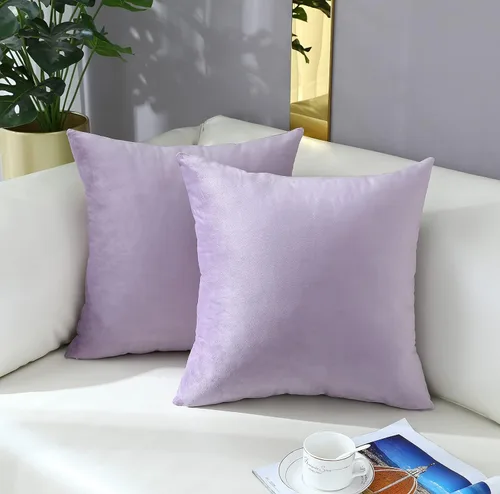 Vista 13 de mixeoo Comfy - Juego de 2 fundas de almohada decorativas de terciopelo grueso sólido y grueso, súper suaves, decoración del hogar para sofá, sala