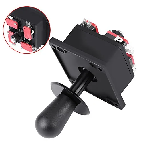 Vista 2 de Walfront Joystick Arcade, joystick duradero de estilo americano de 48 vías con piezas de repuesto de microswitch para máquina de juegos de arcade