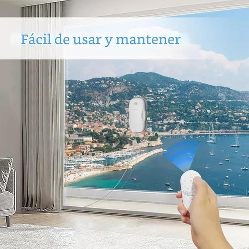 Vista 4 de Tosima W2 Robot limpiador de ventanas, limpieza automática con planificación inteligente de rutas, potencia de succión de 3800 Pa, tecnología