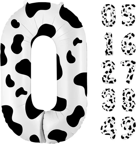 Vista 100 de Globos gigantes de números negros de 40 pulgadas, globos de aluminio de Mylar con helio para cumpleaños, globo número 0 para decoración de fiestas