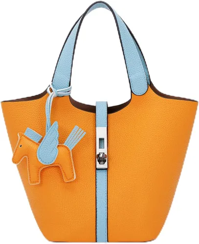 Vista 38 de Bolso de mano para mujer, de piel vegana, bolso de mano con asa superior, bolso de hombro con bolso pequeño desmontable