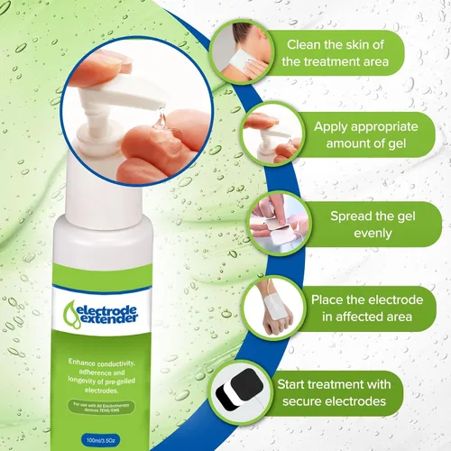 Vista 6 de Gel adhesivo conductor extensor de electrodos por PMT – Mejora la durabilidad, adherencia y conductividad para electrodos TENS/EMS; prolonga la vida