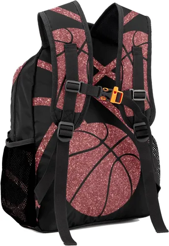 Vista 3 de Mochila escolar personalizada de baloncesto deportiva para niños, bolsas de viaje casuales para estudiantes, niñas y niños, Diseño 7