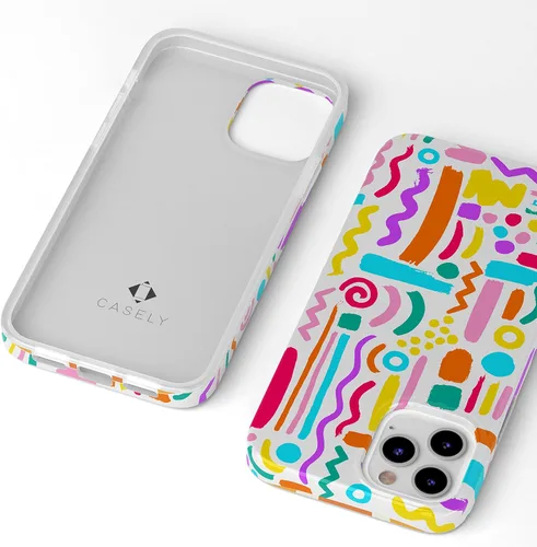 Vista 7 de Funda Casely para iPhone 11 Pro Max Deja Tu Marca Funda de Pintura Crayola