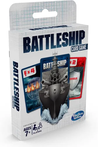 Vista 4 de Hasbro Gaming Juego de cartas de acorazado para niños, juego de estrategia para 2 jugadores, marrón/a, divertidas actividades de verano, esenciales