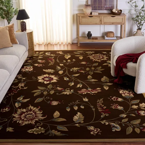 Vista 10 de SAFAVIEH - Alfombra de acento de la colección Lyndhurst, 3'3" x 5'3", color negro y multi, diseño floral tradicional, no desprende pelusa y de fácil