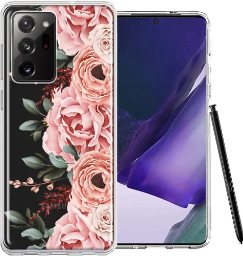 Vista 7 de Mundaze - Funda protectora suave para Samsung Galaxy Note 20 Ultra Indie Spring Peace Skull Feathers Floral Butterfly Flowers Slim Hybrid a prueba
