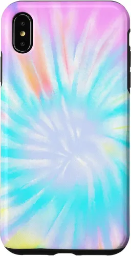 Vista 11 de iPhone 16 Tie Dye Colorful Rainbow Swirl Abstract Design Case
