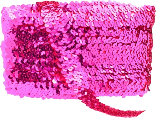 Vista 44 de Mandala Crafts - Cinta de lentejuelas elásticas iridiscentes AB de 1 pulgada para coser 10 Yards, Metallic Color, Washable, Stretchy Band, for