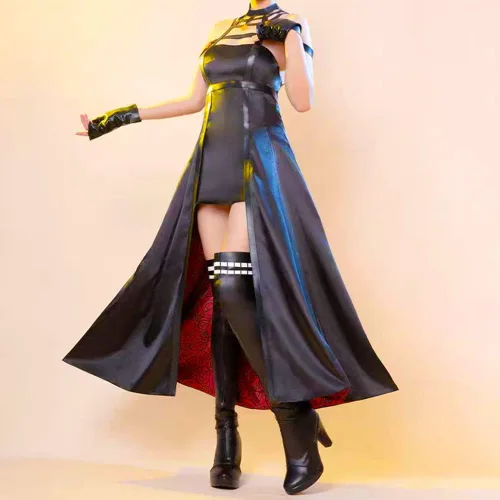 Vista 7 de Disfraz de cosplay, vestido de uniforme diario, conjunto completo con peluca para mujer