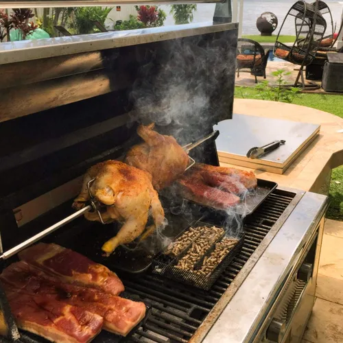 Vista 7 de Kaduf Bandeja para ahumar pellets de 5 x 8 pulgadas, 12 horas de humo ondulante, tubo ahumador para ahumar carne caliente y fría, pescado, queso
