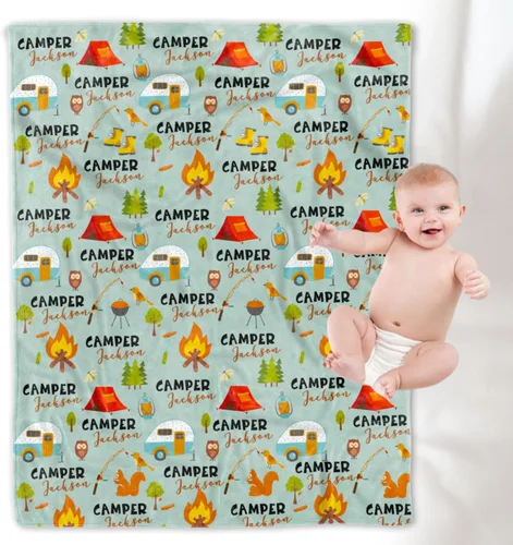Vista 19 de YESCUSTOM Manta de forro polar de dinosaurio personalizada para niños y niñas, manta de texto personalizada para regalo de cumpleaños y ducha