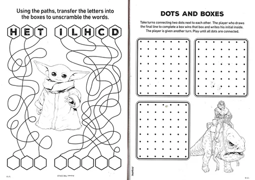 Vista 2 de Disney Star Wars Mandalorian - Coloring & Activity Books - The Force is Strong & The Asset (Set of 2 Books)