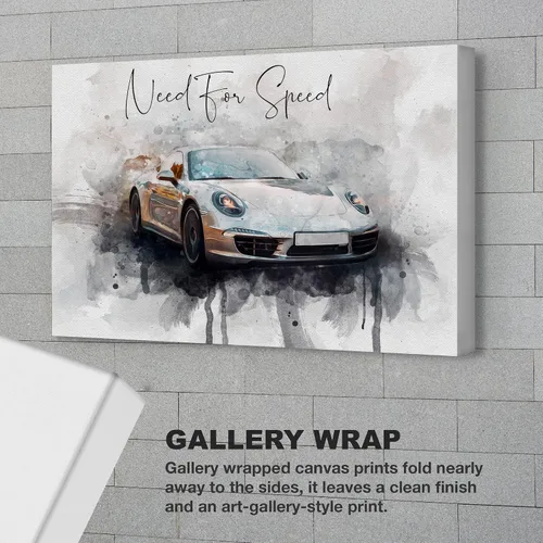 Vista 3 de Arte de acuarela de automóvil Mustang personalizado de la foto, fondo claro, retrato de automóvil, regalo para él