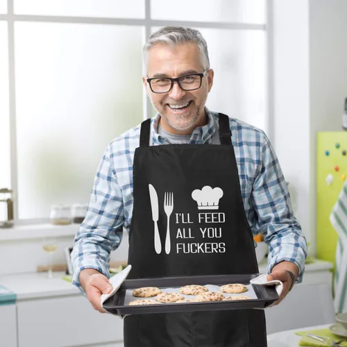 Vista 5 de Divertidos delantales de cocina para hombres, regalos para papá, marido, novio, hermano, regalos únicos de cumpleaños para hombres y mujeres