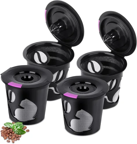 Vista 8 de Tazas reutilizables K para K-Mini/K-Duo/K-Express, pack de 2 Tazas K reutilizables para cápsulas de café K-eurig, tazas K rellenables sin BPA