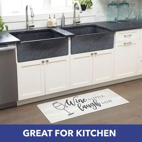 Vista 6 de SoHome Cozy Living - Tapete de cocina antifatiga para piso, tapete de cocina acolchado, antideslizante, fácil de limpiar, tapetes de cocina de 1/2