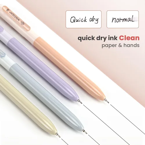 Vista 4 de WRITECH Bolígrafos de Gel de Punta Fina: 0.5mm Retráctil de Punta Fina Conjunto de Bolígrafos de Escritura Suave Sin Manchas Tinta Negra Clic