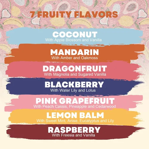 Vista 4 de Juego de regalo de varillas de incienso Mecka Frut, 140 varillas para meditación y relajación, 7 aromas afrutados para aromaterapia, incienso