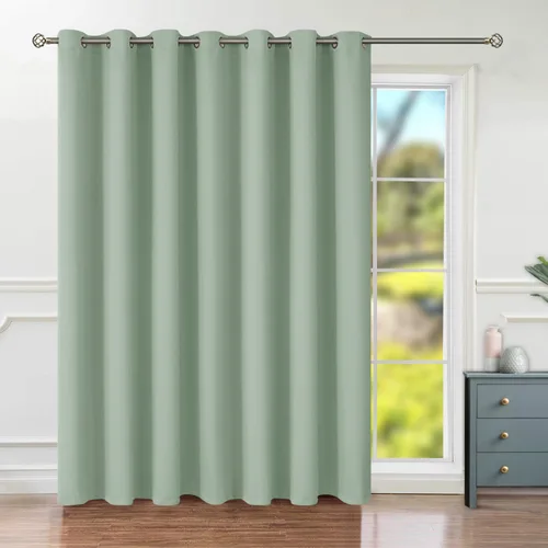 Vista 91 de BGment Cortina Oscurecedora para Puerta Corredera, Cortina Divisoria Opaca Ancha para Sala de Estar de 84 Pulgadas de Largo, Cortina Térmica de Rosa