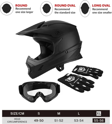 Vista 74 de SLMOTO - Casco DOT para niños y jóvenes, casco de motocross para todoterreno y calle, casco de motocicleta, casco de bicicleta de tierra, motocross