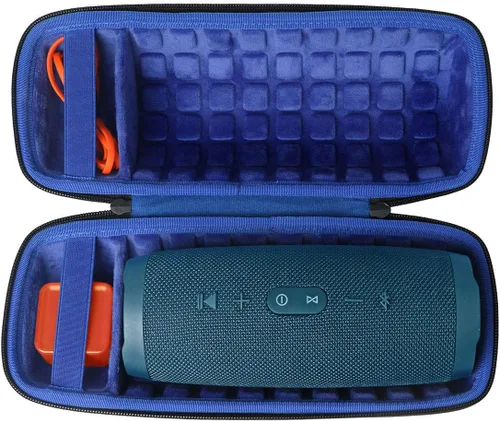 Vista 11 de co2CREA Funda de viaje rígida de repuesto para altavoz Bluetooth impermeable JBL Charge 4 / Charge 5 (funda negra)