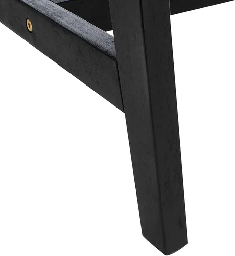 Vista 6 de SAFAVIEH Outdoor Collection PAT7078C - Juego de patio de madera de acacia de 5 piezas, color negro y negro Negro/Negro