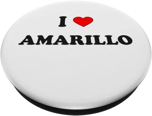 Vista 2 de I Heart Amarillo I Love Amarillo City PopSockets Adhesive PopGrip