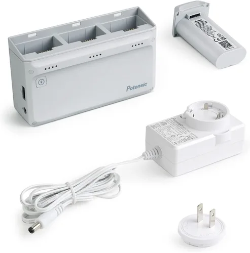 Vista 6 de Potensic Atom SE Parallel Hub de carga, batería inteligente y adaptador de carga súper rápida, paquete de 1