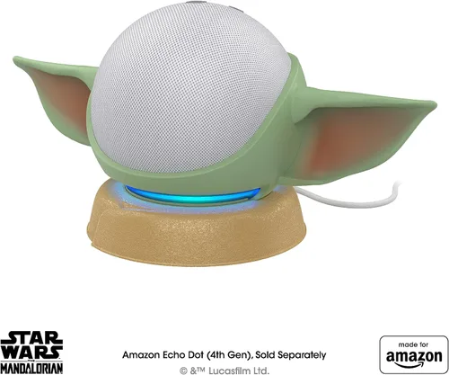 Vista 5 de Made for Amazon, featuring The Mandalorian Baby Grogu ™-inspired Stand for Amazon Echo Dot (4th & 5th Gen)
