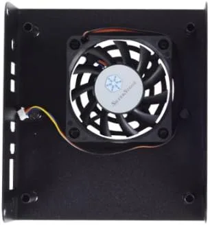 Vista 6 de Silverstone Tek - Carcasa NUC de aluminio con cubierta superior de tubo térmico y 2 puertos HDMI, color negro (PT14B-H2)