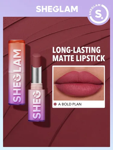 Vista 2 de SHEGLAM Dynamatte Boom Lápiz Labial Mate Impermeable de Larga Duración a Prueba de Transferencia Lápiz Labial - Un Plan Audaz