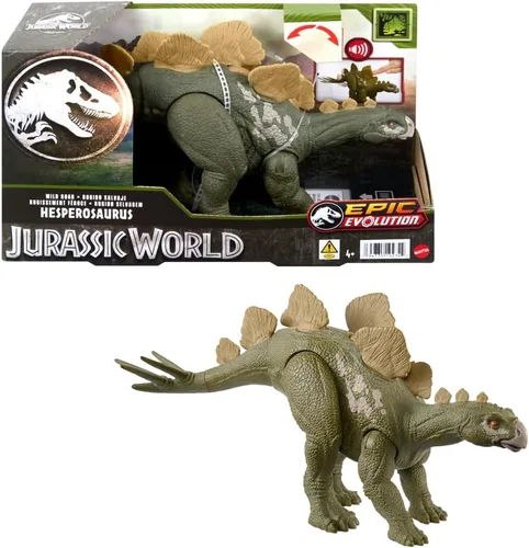 Vista 9 de Jurassic World Mattel - Figura de dinosaurio salvaje ruge y golpea modelos surtidos (HLP14)