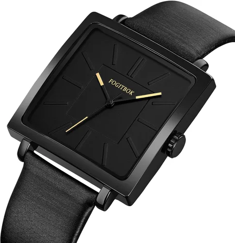 Vista 3 de Reloj de cuero impermeable para mujer, reloj de pulsera de cuarzo para muñecas pequeñas, diseño fino