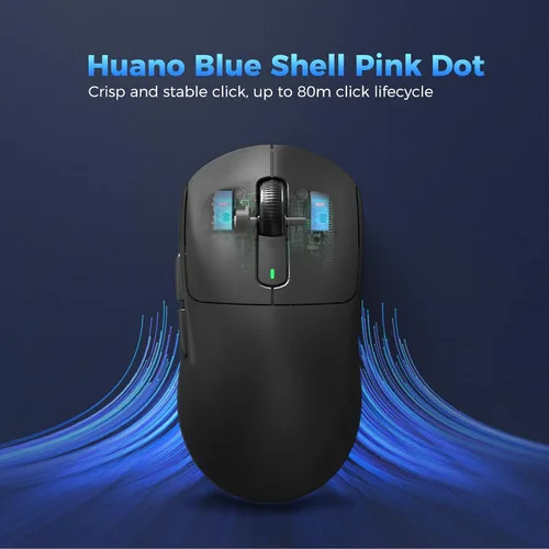 Vista 8 de Ratón inalámbrico para juegos ultraligero de 1.94 oz, sensor sin retraso 3395, 26K DPI, batería de 80 horas de duración, 6 botones programables