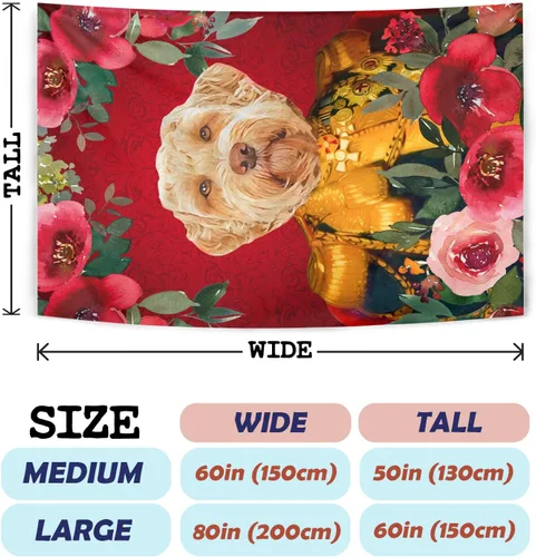 Vista 7 de Zocoshi Manta personalizada de retrato de mascota, retrato de mascota personalizado, manta de retrato de mascota real, manta de regalo conmemorativa