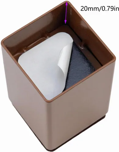 Vista 3 de 4 elevadores de cama de 2 pulgadas, sofá de mesa para muebles, elevador de 1.6 pulgadas de ancho y 2 pulgadas de alto