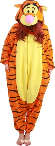 Vista 2 de Pijama unisex de una pieza para adultos, disfraz de animal para adultos, para hombres y mujeres