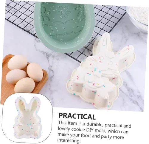 Vista 2 de SHOWERORO Moldes de silicona para pasteles de Pascua, diseño resistente y ligero multiusos