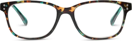 Vista 8 de Peepers by PeeperSpecs Women's Nature Walk Soft Square Reading Glasses Tortuga gris/rosa