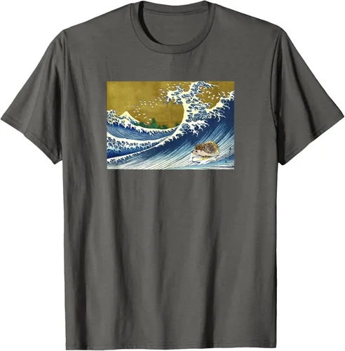 Vista 32 de Camiseta de surf japonés con diseño de erizo Azul Marino