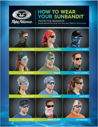 Vista 3 de Flying Fisherman boys Pull on Sun Protection for Face & Neck