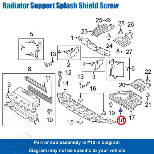 Vista 4 de 20 piezas de tornillos para parachoques, protector de salpicaduras, soporte de revestimiento de aletas W716345-S450B para Ford Edge Escape Explorer