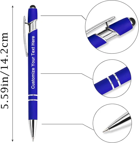 Vista 3 de Qingxily Hasta 300 bolígrafos personalizados a granel con grabado gratis, bolígrafos personalizados con tu nombre, mensaje de texto